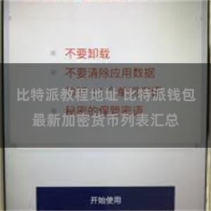 比特派教程地址 比特派钱包最新加密货币列表汇总