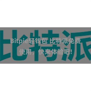 Bitpie轻钱包 比特派免费使用，快来体验吧!