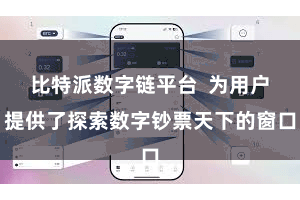 比特派数字链平台  为用户提供了探索数字钞票天下的窗口